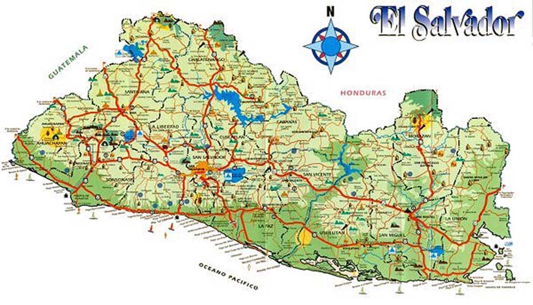 Mapa de El Salvador | Metro Map | Bus Routes | Metrobus Way Map ...